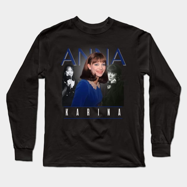 Anna karina +++ retro fan art Long Sleeve T-Shirt by TelorDadar